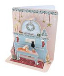 Katten bij piano - Kerst Pop-Up kaart