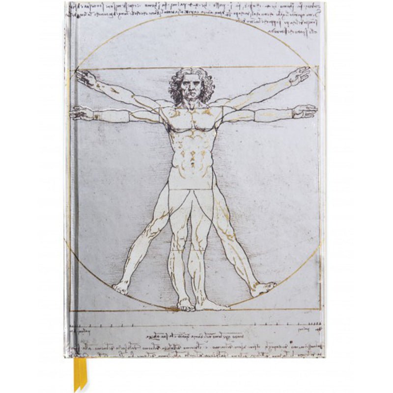 Da Vinci: Vitruvian Man - Notebook (A4, Blanco Papier) - Catch Utrecht