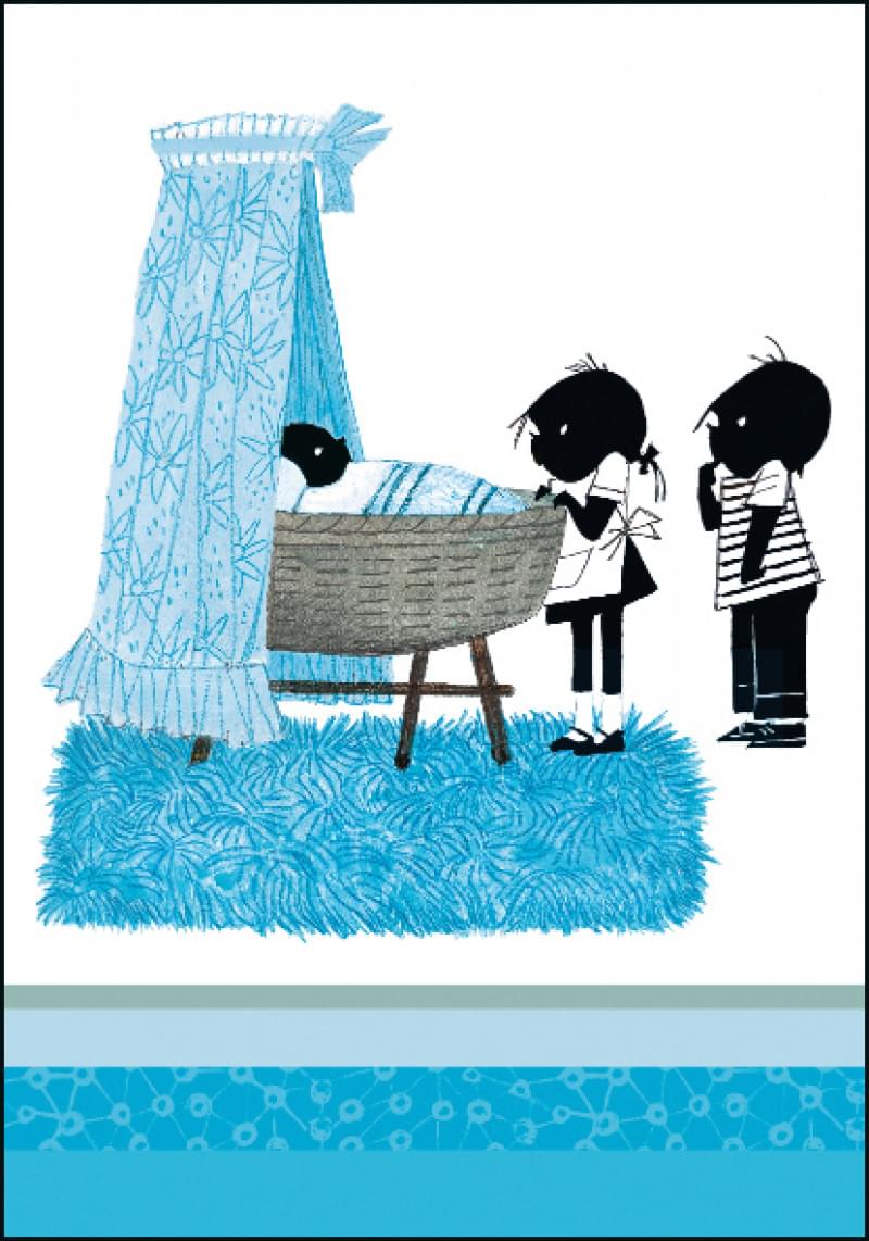 Jip en Janneke bij wieg, blauw - Catch Utrecht