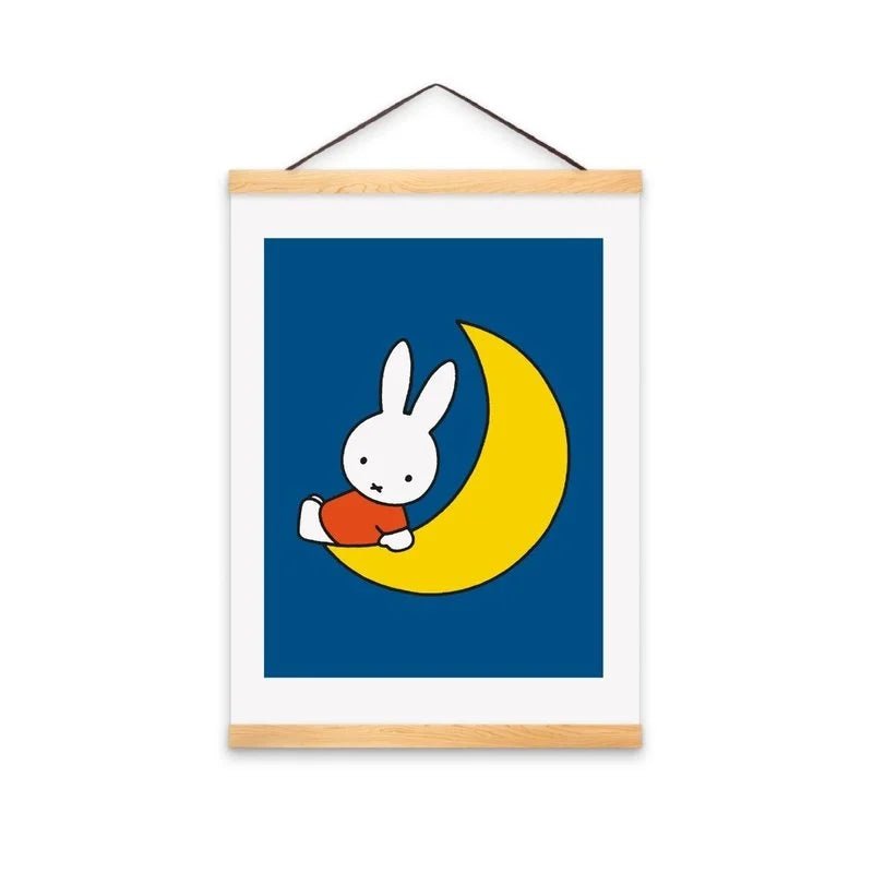 Nijntje poster - Nijntje op de Maan - A3 met posterhouder - Catch Utrecht