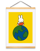 Nijntje poster - Nijntje Wereldbol - A3 met posterhouder - Catch Utrecht