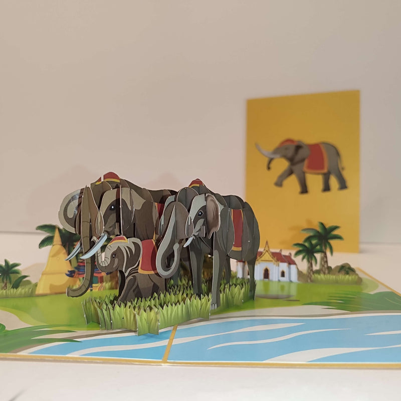 Olifanten - Pop - Up kaart - Catch Utrecht