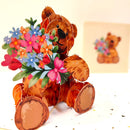 Teddybeer met bloemen - Pop - Up kaart - Catch Utrecht