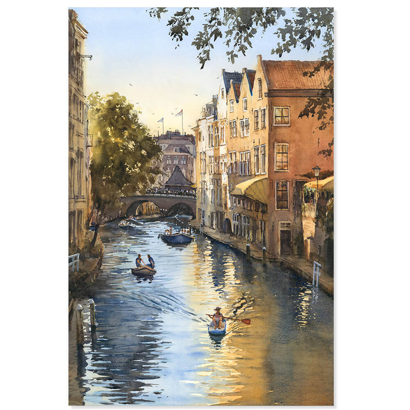Waterpret op de Oudegracht bij Gaardbrug, Utrecht - Catch Utrecht