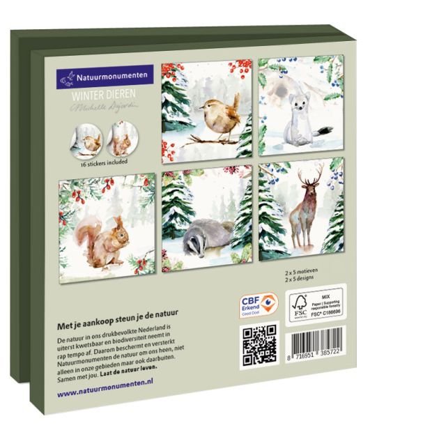 Winter Animals, Michelle Dujardin, Natuurmonumenten (incl. sluitstickers) - Catch Utrecht